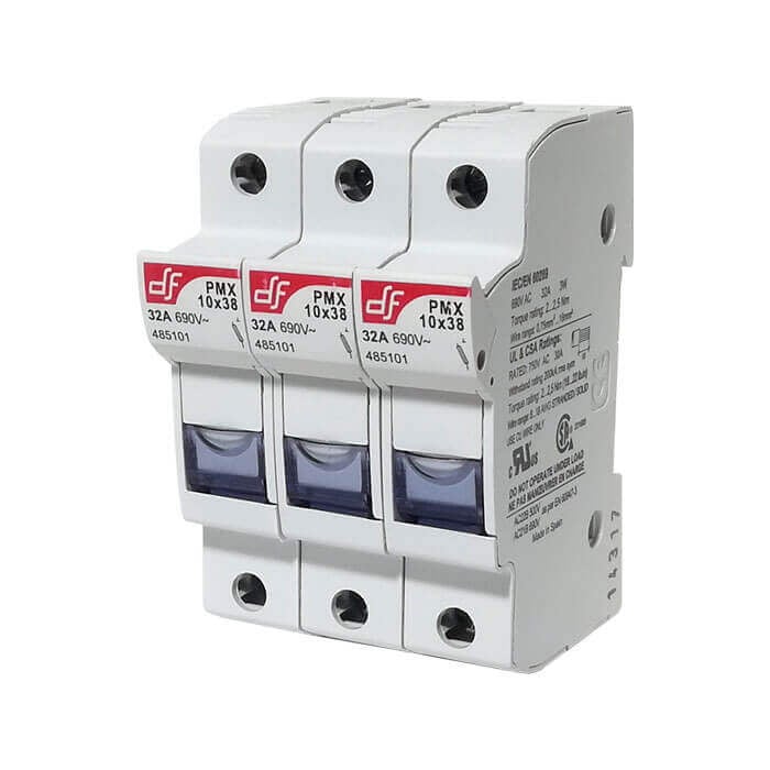 10X38mm Kartuş Sigorta Yuvası 3P